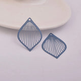 50pcs Metal Jewelry Charm Brass Filigree Pendant DIY Earring Making 28*38mm