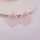 50pcs Metal Jewelry Charm Brass Filigree Pendant DIY Earring Making 28*38mm