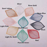 50pcs Metal Jewelry Charm Brass Filigree Pendant DIY Earring Making 28*38mm