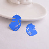 50pcs AB5101 20mm*29mm Face Mask Charms Pendants Diy Jewelry