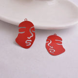 50pcs AB5101 20mm*29mm Face Mask Charms Pendants Diy Jewelry