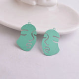 50pcs AB5101 20mm*29mm Face Mask Charms Pendants Diy Jewelry
