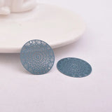 50pcs AB5266 24mm Round Charms Four Hole Print Pendant for DIY Jewelry Making