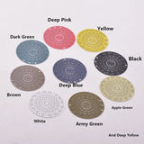 50pcs AB5266 24mm Round Charms Four Hole Print Pendant for DIY Jewelry Making