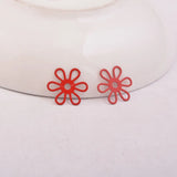 50pcs Flower Filigree Charms for Jewelry Making