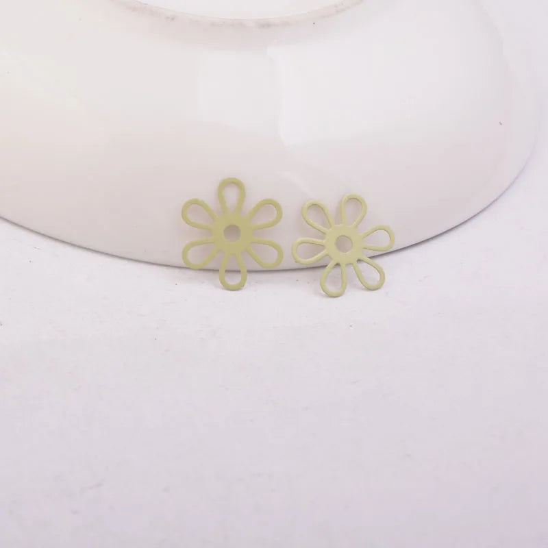 50pcs Flower Filigree Charms for Jewelry Making