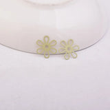 50pcs Flower Filigree Charms for Jewelry Making
