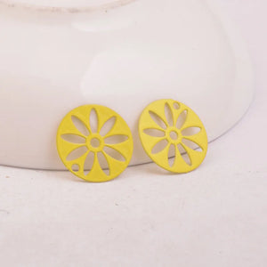 50pcs Flower Charms for Women's Earrings DIY Jewelry Parts