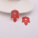 50pcs Leaf Charms Earring Pendant 19*30mm Leaves Findings Woman Bijoux