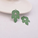 50pcs Leaf Charms Earring Pendant 19*30mm Leaves Findings Woman Bijoux