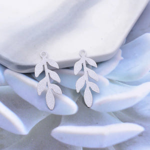 50pcs Leaf Charms Earrings Setting Jewelry Earring Findings For Woman