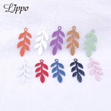 50pcs Leaf Charms Earrings Setting Jewelry Earring Findings For Woman
