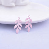 50pcs Leaf Charms Earrings Setting Jewelry Earring Findings For Woman