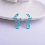 50pcs Filigree Cactus Charms Brass Plant Pendant DIY Earring