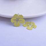 50pcs Hibiscus Flowers Charms Earring Pendant
