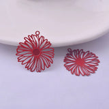 50pcs Chrysanthemum Pendant Flowers Charms for Earring Findings