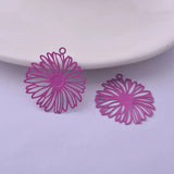 50pcs Chrysanthemum Pendant Flowers Charms for Earring Findings
