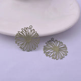 50pcs Chrysanthemum Pendant Flowers Charms for Earring Findings