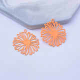 50pcs Chrysanthemum Pendant Flowers Charms for Earring Findings