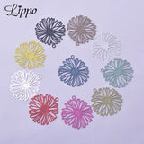 50pcs Chrysanthemum Pendant Flowers Charms for Earring Findings