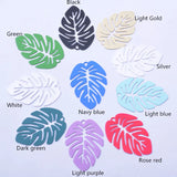 50pcs Brass Monstera Leaf Charms Pendant DIY Jewelry Findings