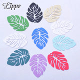 50pcs Brass Monstera Leaf Charms Pendant DIY Jewelry Findings