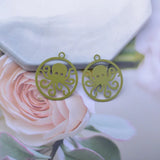 50pcs Octopus Charms Green Brass Paint Rose Pendant DIY Jewelry Findings