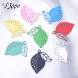 50pcs Brass Lemon Charms Fruits Jewelry Pendant