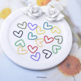 50pcs Mini Hollow Heart Charms Pendant Brass Jewelry Accessories