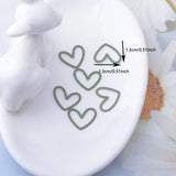 50pcs Mini Hollow Heart Charms Pendant Brass Jewelry Accessories