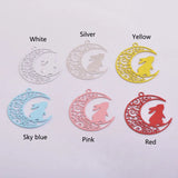 50pcs Moon Rabbit Charms Pendants for DIY Jewelry Making Craft