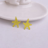 50pcs Painted Metal Starfish Charms for Jewelry Making