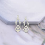 50pcs Brass Water Drop Charms Earring Pendant DIY Jewelry Decoration