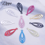 50pcs Brass Water Drop Charms Earring Pendant DIY Jewelry Decoration