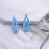 50pcs Brass Water Drop Charms Earring Pendant DIY Jewelry Decoration