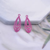 50pcs Brass Water Drop Charms Earring Pendant DIY Jewelry Decoration