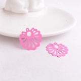 50pcs Hollow Flower Charms for DIY Jewelry Making