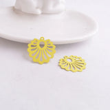 50pcs Hollow Flower Charms for DIY Jewelry Making