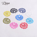 50pcs Hollow Flower Charms for DIY Jewelry Making