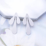 50pcs Brass Plant Leaf Charms Earring Base Rhodium Plated Pendant DIY Jewelry