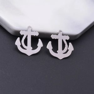 50pcs Brass anchors charms Earring Base Pendant DIY Jewelry Making