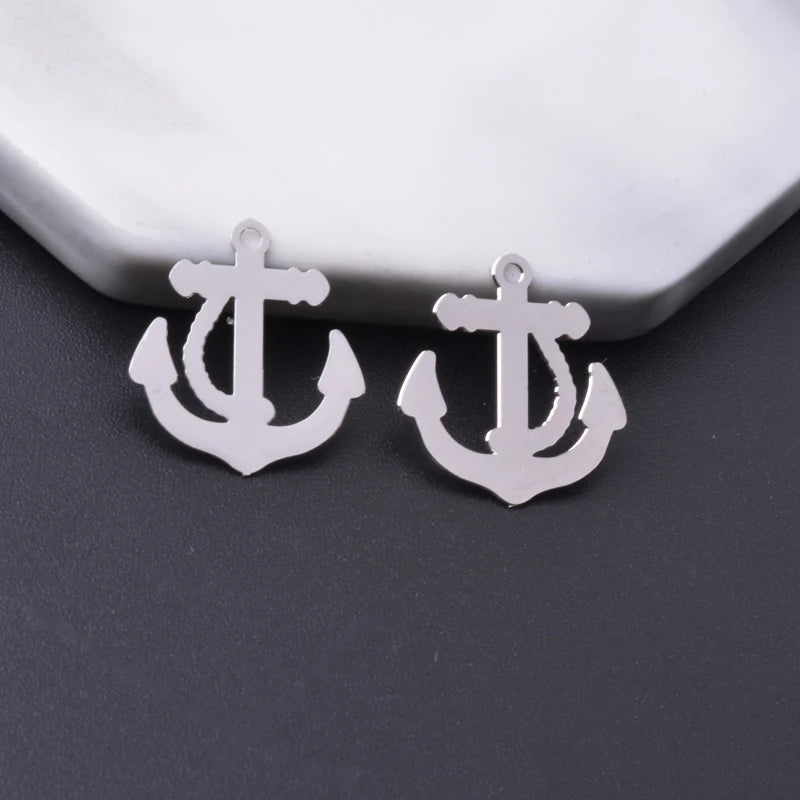 50pcs Brass anchors charms Earring Base Pendant DIY Jewelry Making
