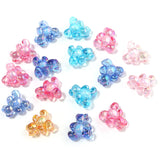50pcs Mixed Bear Shape Acrylic Plated Beads for DIY Jewelry Making