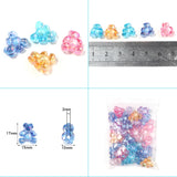 50pcs Mixed Bear Shape Acrylic Plated Beads for DIY Jewelry Making