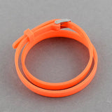 Adjustable Rubber Silicon Bracelets with Stainless Steel Clasps for Men Women