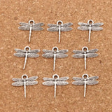 50pcs Dragonfly Charm Beads Pendants Zinc Alloy Fit Jewelry L968