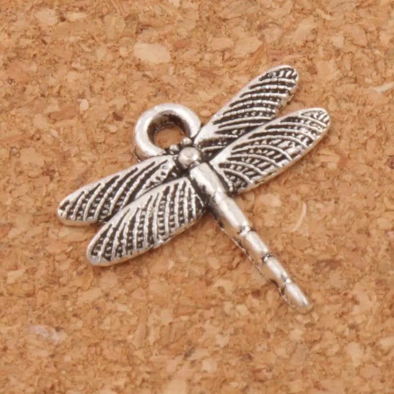 50pcs Dragonfly Charm Beads Pendants Zinc Alloy Fit Jewelry L968