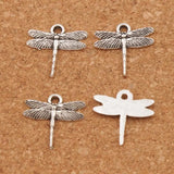 50pcs Dragonfly Charm Beads Pendants Zinc Alloy Fit Jewelry L968