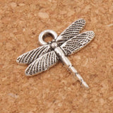 50pcs Dragonfly Charm Beads Pendants Zinc Alloy Fit Jewelry L968