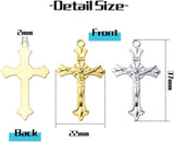 50pcs Alloy Cross Charms Pendants DIY Jewelry Making Golden & Antique Silver